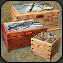 Hand crafted boxes by Jim Cutting.